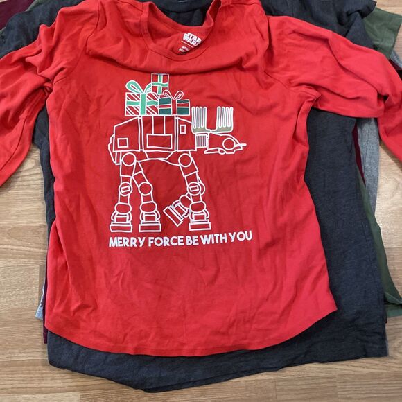 Mens Christmas Shirt LOT Size XL Lot Of 6 Tees ELF Star Wars Santa - Picture 10 of 15